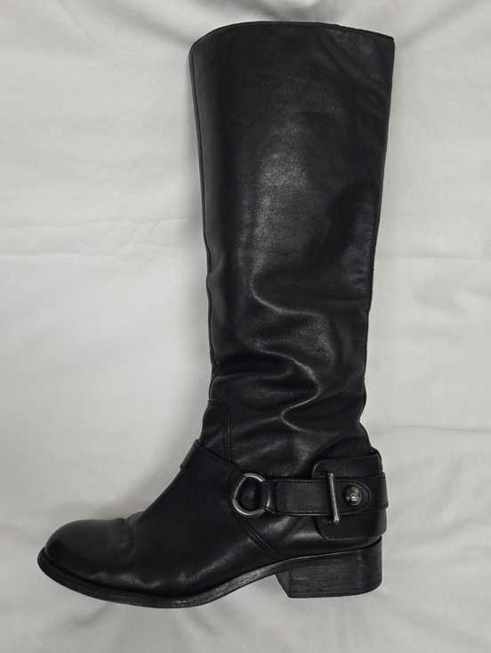 Coach Shoes - Coach Natale Black Leather Riding Boots 7.5